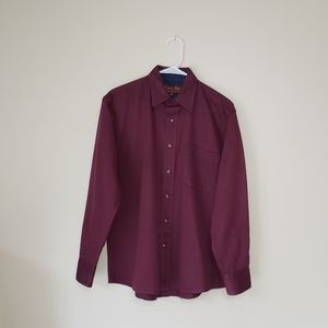 Lions den buttondown long sleeve dark red